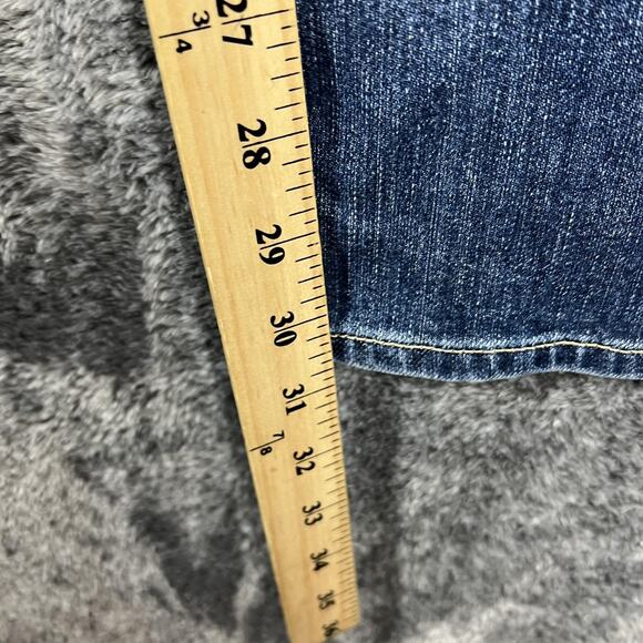 H&M Mama Maternity Jeans Womens 10 Blue Full Over Belly Panel Skinny Stretch - Picture 7 of 10